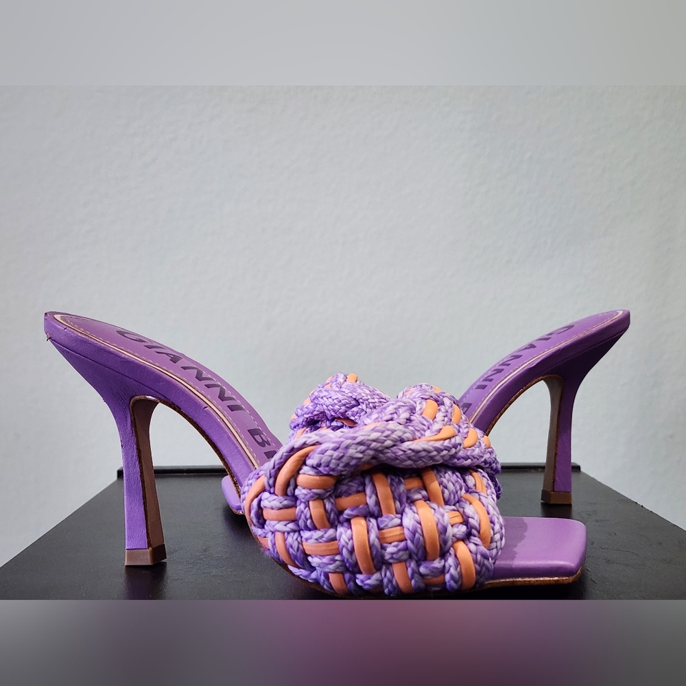 *NWOT* - Gianni Bini | Bibby - Purple & Orange Woven Sandals | US 6.5 Women's - Picture 2 of 10